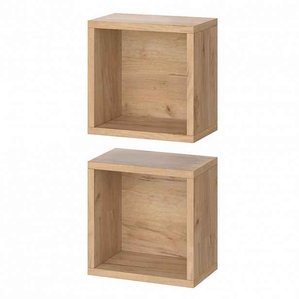 Vicco SKŘÍŇKA DO KOUPELNY Senyo Zlatý mocný dub 25 x 25 cm Sada 2 kusů