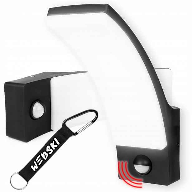 Nástěnná fasádní Led lampa s senzorem pohybu soumraku 12W IP65