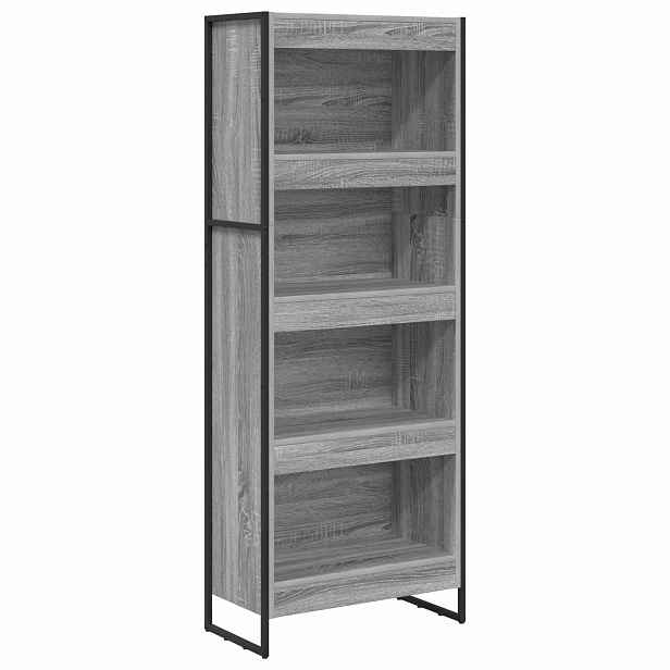 vidaXL Knihovna 60 x 30 x 155 cm Kompozitní dřevo Šedá Sonoma