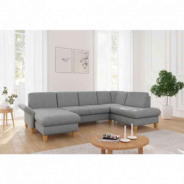 Sit & More SEDACÍ SOUPRAVA, textil, šedá
