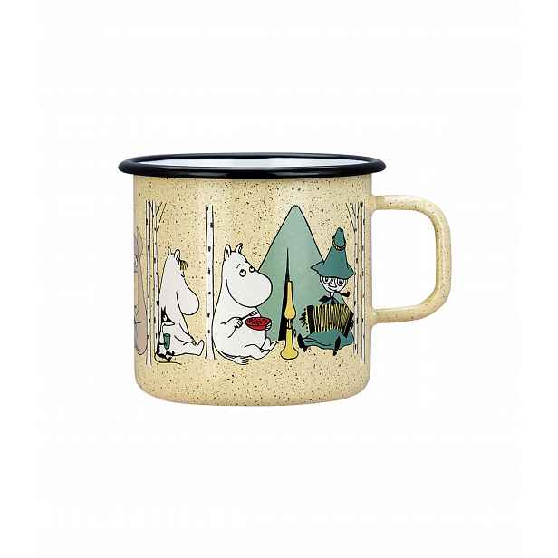 Muurla kovový smaltovaný retro hrnek Mumínci Campers 800 ml