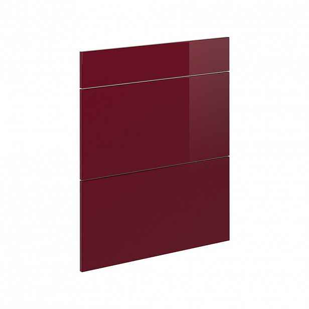 Vicco KUCHYŇSKÁ DVÍŘKA R-Line Červená vysoký lesk 59.6 x 70.4 cm nábytková čela pro spodní skříňku se zásuvkami