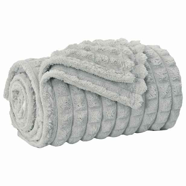 vidaXL Plažová deka Šedá 270 x 240 cm 1.63 kg Fleece