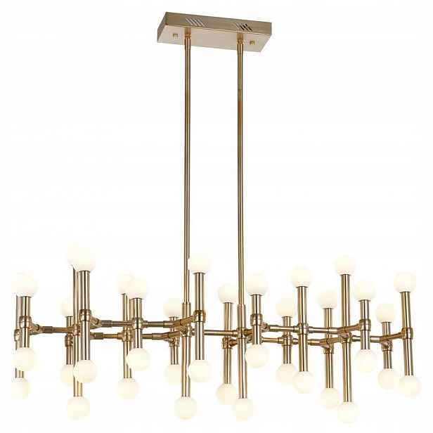 Závěsná lampa Giovanna Led 96W Skleněné stínítko Bronz pro kancelář Italux