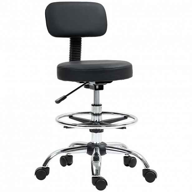 HOMCOM KANCELÁŘSKÁ ŽIDLE Ergonomická kreslící židle, výškově nastavitelná počítačová židle s podnožkou