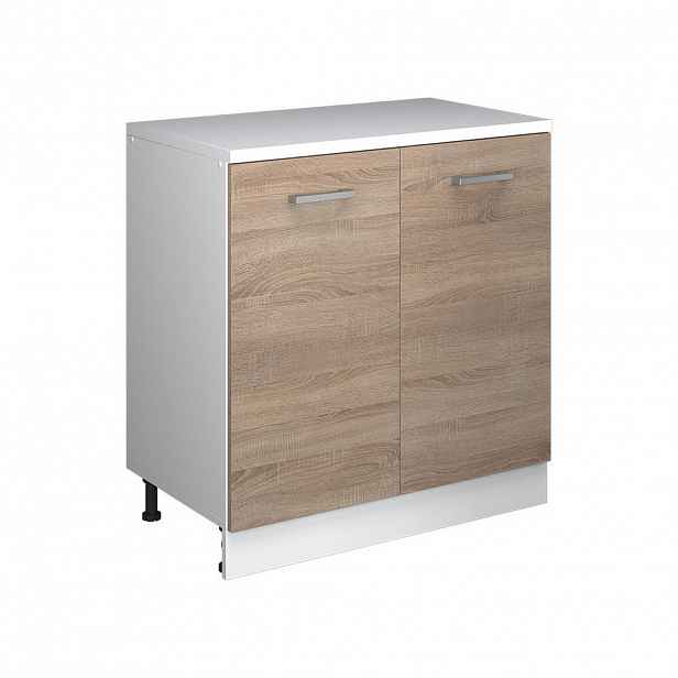 Vicco ROZŠIŘUJÍCÍ SKŘÍŇKA Rion, Sonoma/Bílá, 80 x 46 cm bez šikminy se 2 dveřmi