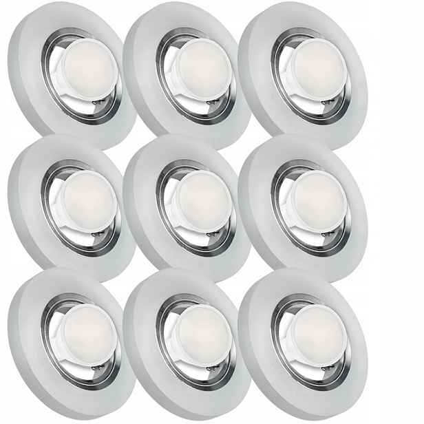 9X Skleněná Zapuštěná Lampička Velmi Silné Sklo 7W Led Žárovka