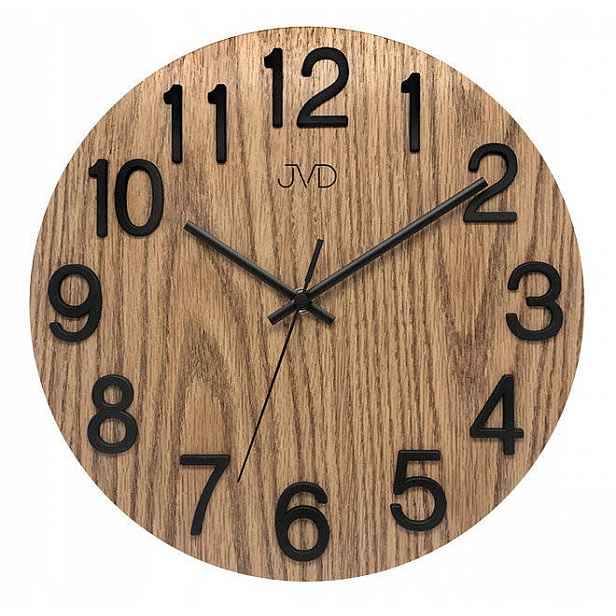 Hnědé Elegantní Nástěnné Hodiny Jvd HT98.7 30 cm 3D