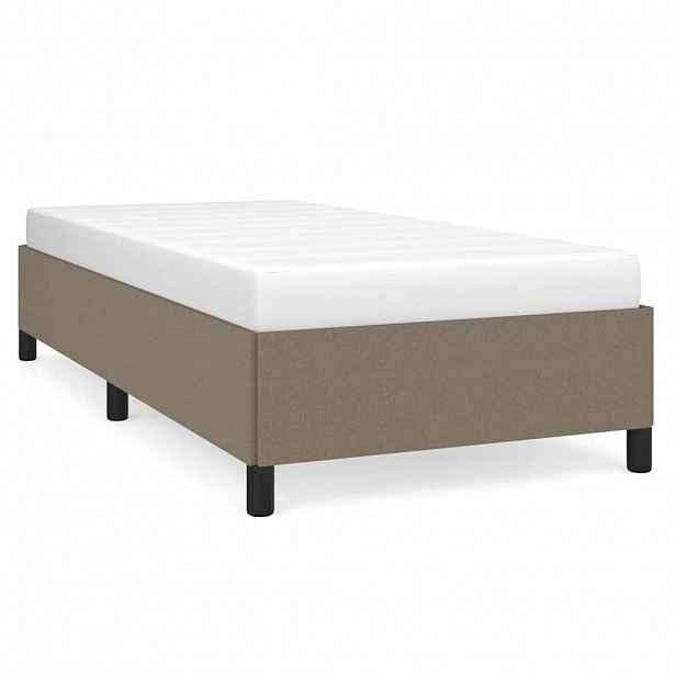 vidaXL Rám postele bez matrací taupe 90x190 cm textil