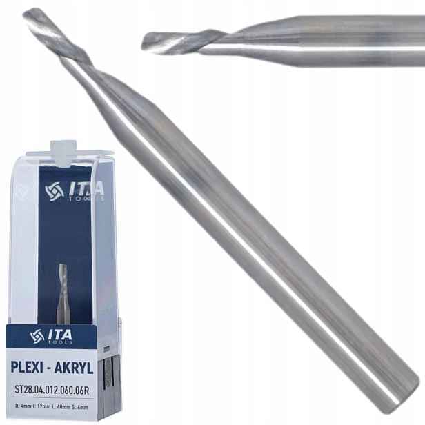 Fréza Vhm Z1 D:4 I:12 L:60 S:6 Rh Plexi Akryl Ita Tools ST28.04.012.060.06RE
