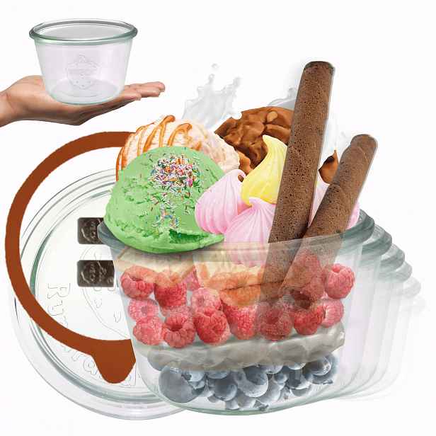 Sklenice Weck 370 ml zavařeniny Mold žáruvzdorné džemové uzávěry víko gumička 12 Ks