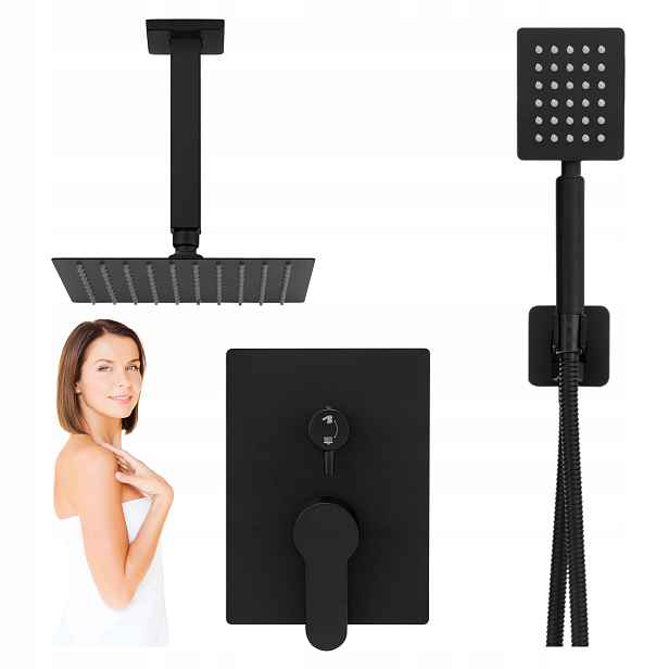 Sprchový Set Cubo Podomítkový Smartbox 1212B Černý