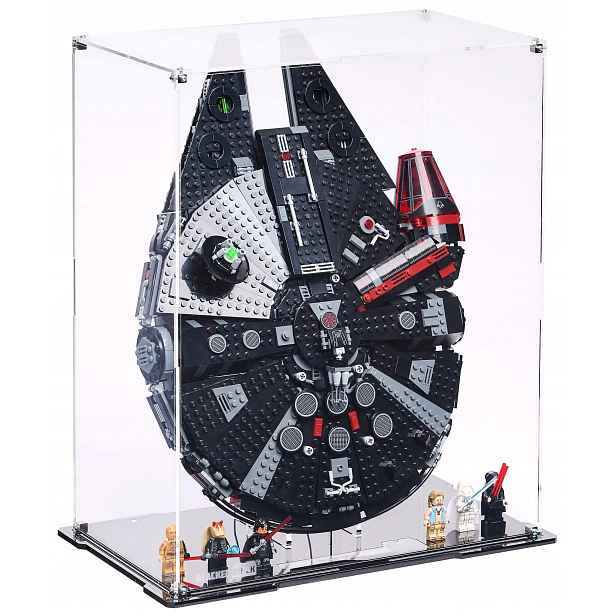 Stojanová vitrína Blacked Brick pro Lego 75389 Star Wars Sokol Millennium