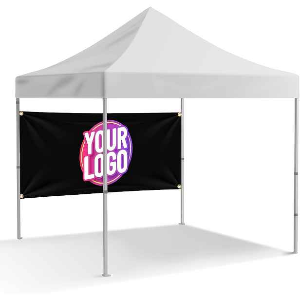 TEMU 1ks Vlastní Banner na Baldachýnový Stan a Volitelná Záclona, Dostupné v Několika Barvách, Přizpůsobte si Svou Značku & Logo (Pouze Banner &