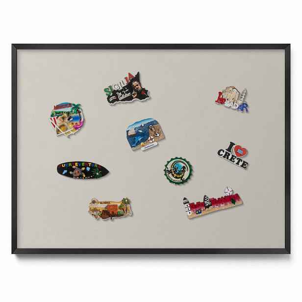 TULUP MAGNETICKÁ TABULE 80x60 cm černý rám – Pudrově růžovo-béžová barva