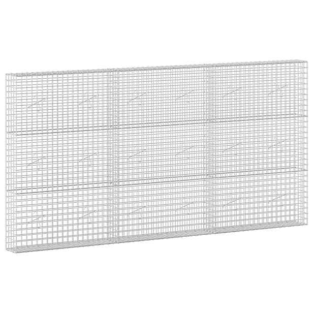 vidaXL Gabion s drátem 3,5 mm a síťkou 5x5 cm 300x20x150 cm