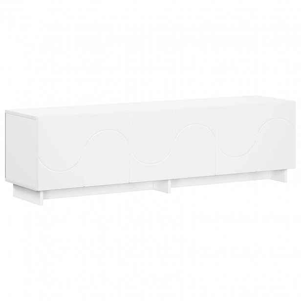 vidaXL TV stolek 140 x 34.5 x 40 cm Bílá Kompozitní dřevo