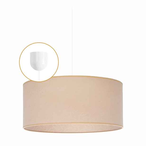 Závěsná lampa Cerlux Béžová Aura s látkovým stínidlem 35 cm Klosz 1x E27