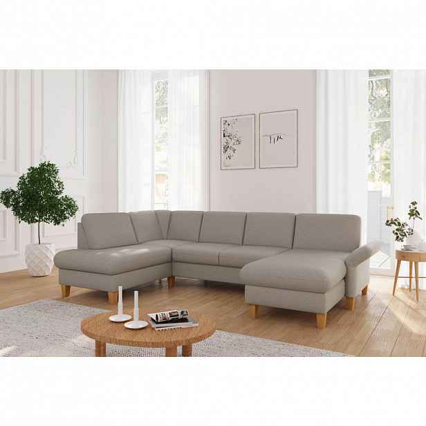 Sit & More SEDACÍ SOUPRAVA, textil, šedohnědá