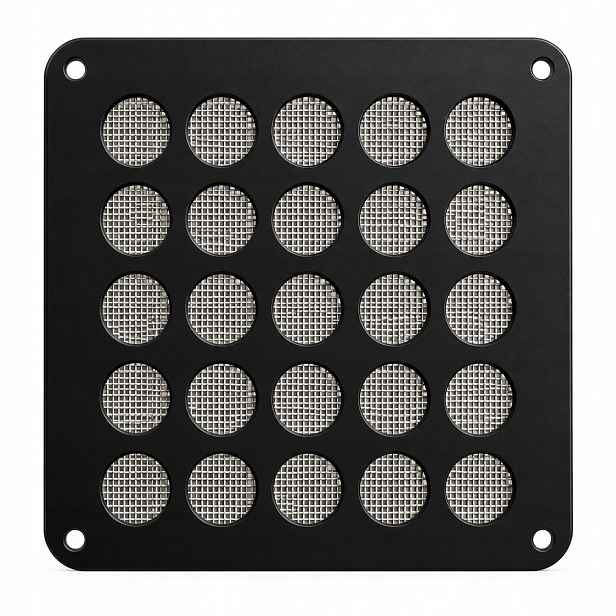 Ventilační Mřížka Kovová 14x14 17x17 černá