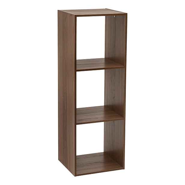 Modulární Regál S 3 Přihrádkami Mdf Hnědý 34,5X32X100,5 CM Do Obývacího Pokoje