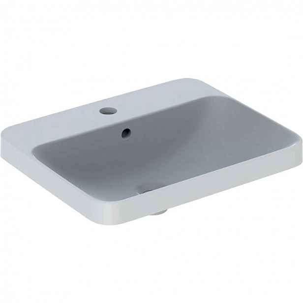Geberit VariForm - Umyvadlo zápustné 55x45 cm, s přepadem, otvor pro baterii, bílá 500.740.01.2