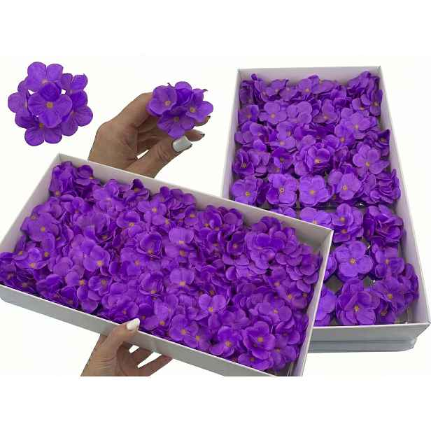 Mýdlové Hortenzie Fialové Sada 25 Ks Do Koupele Flowerbox 10 CM