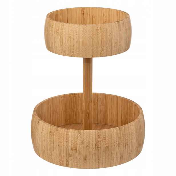 Patera Na Ovoce bambusová 2 úrovně hnědá Ø 29 Cm