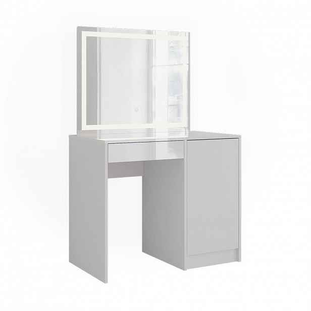 Vicco TOALETNÍ STOLEK Sherry Bílá/bílý vysoký lesk 89.8 cm s LED zrcadlem