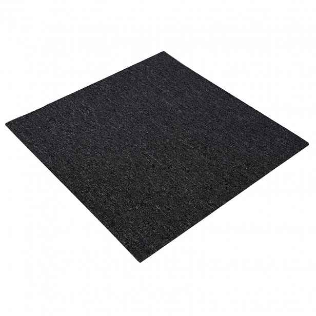 vidaXL Kobercová dlaždice Tmavě šedá 50 x 50 cm 4 ks PP a bitumen