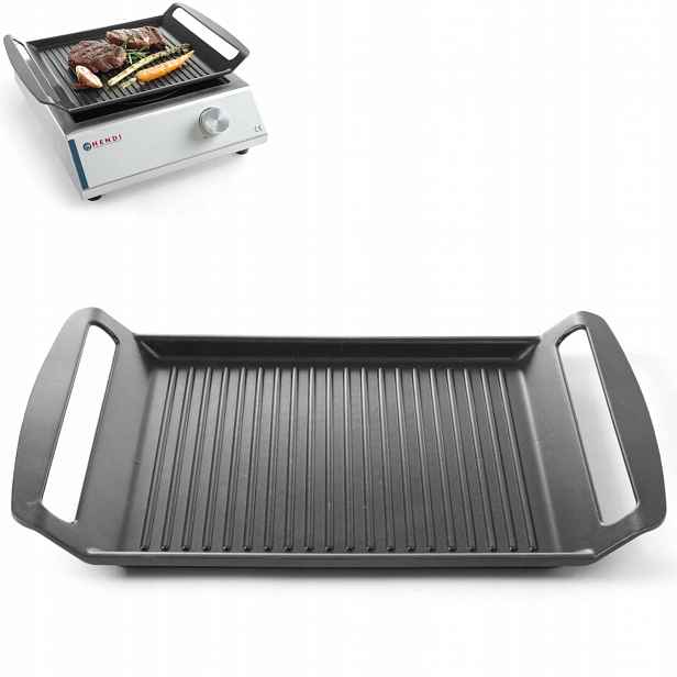 Grilovací deska rýhovaná pro indukční sporáky Teflon 39 x 26 cm Hen