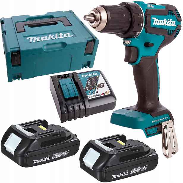 Akumulátorový aku vrtačka 18V 50Nm 2-rychlostní 2x2Ah Makita DDF485RAJ
