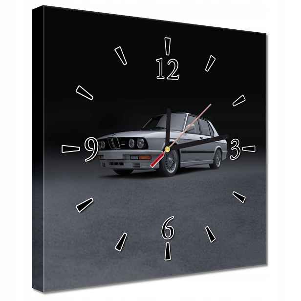 Nástěnné hodiny 30x30 Bmw M5 Žralok Klasika