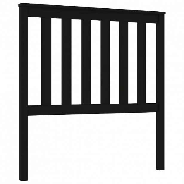 vidaXL Čelo postele černé 96 x 6 x 101 cm masivní borovice