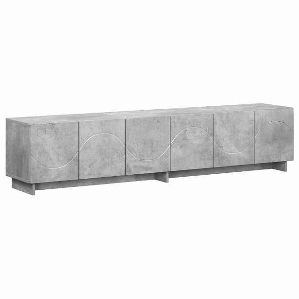 vidaXL TV stolek 180 x 34,5 x 40 cm Betonově šedá Kompozitní dřevo