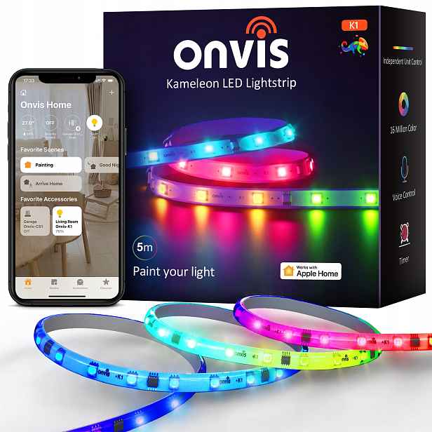Onvis Inteligentní Rgbic Led pásek Smart Ios Ovládání hlasem HomeKit 5M