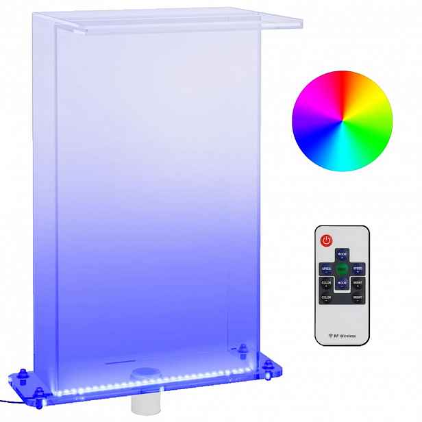 vidaXL Bazénová fontána s RGB LED osvětlením akryl 51 cm