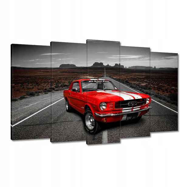 Obrazy 100x60 Červený Ford Mustang