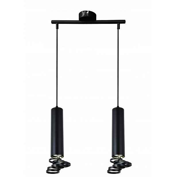 Černé závěsné svítidlo GU10 2X50W Tuba Candellux