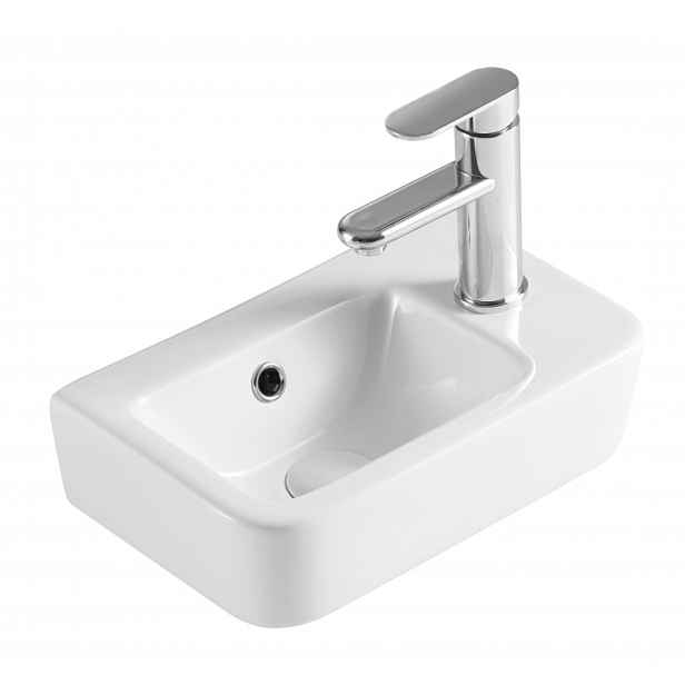 Olsen spa Umývátko PICCOLO 37 × 24;5 × 13;5 cm s otvorem na baterii - vpravo - OLKLT10100R