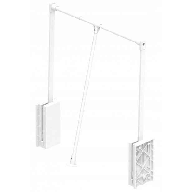 Pantograf tyč do skříně Bílá/bílá 92-124 cm