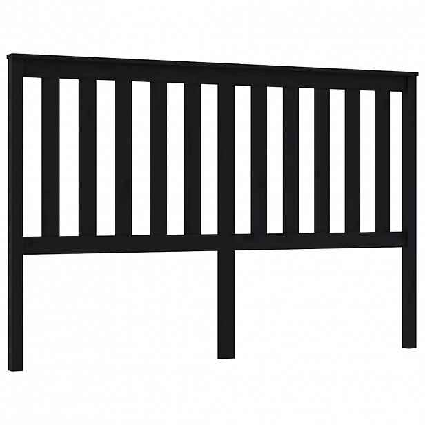vidaXL Čelo postele černé 166 x 6 x 101 cm masivní borovice