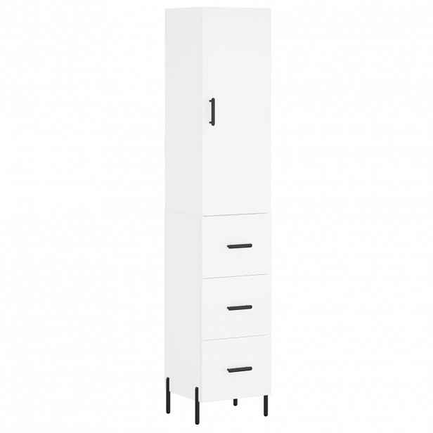 vidaXL Skříň highboard bílá 34,5 x 34 x 180 cm kompozitní dřevo