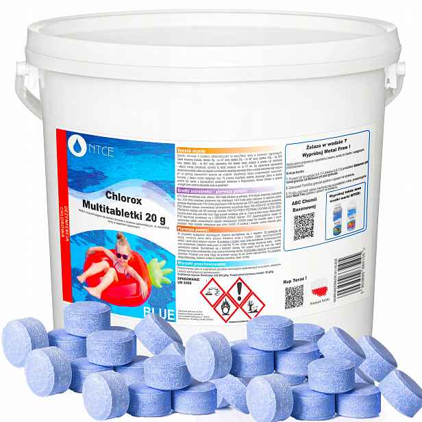 Chlor Multi Tablety 12v1 Chemie Do Bazénu Blue 5kg Malé 20g Ntce x250