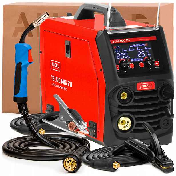 Svařovací Stroj Ideal Tecno Mig 211 S-pulse Alu Synergic Tig Lift Mma 230V 200A