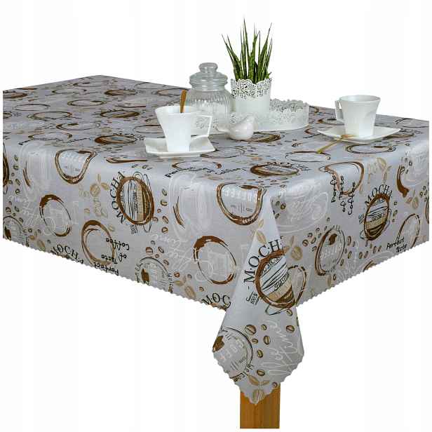 Ubrus Minos U3 odolný proti skvrnám Káva – 101 140 x 240 cm