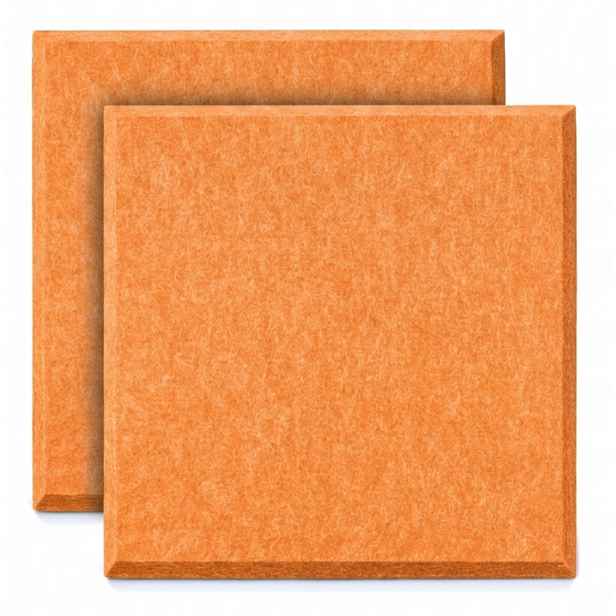Dekorativní filcový nástěnný panel CROSS oranžová 40x40 cm čtverec - sada 2 ks