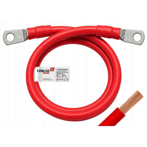 Kabel Mostek 35 mm2 M8-M8 200 cm pro propojení akumulátorů typu OFFgrid