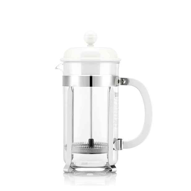 Pístový zavařovač kávy French press Bodum Caffettiera 1L bílý