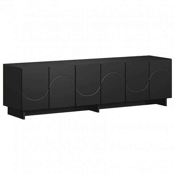 vidaXL TV stolek 140 x 34.5 x 40 cm Černá Kompozitní dřevo